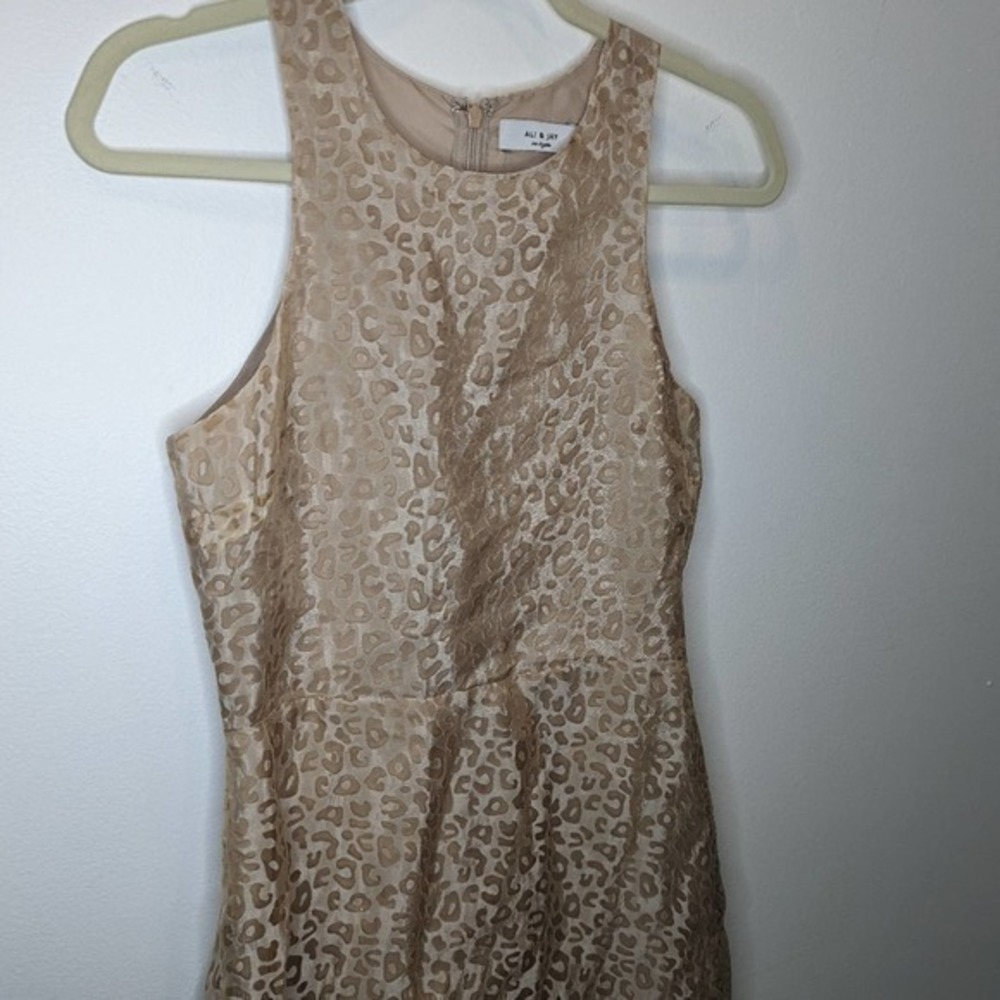 Ali & Jay Tan Leopard Print Polyester Blend Sleeveless Size S‎ Dress - Picture 4 of 5